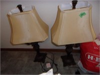 Pair of lamps with shades