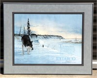 John Van Zyle Framed '89 Iditarod Signed Print