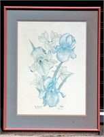 Signed & Numbered Print Iris Nursery Framed