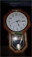 WESTMINISTER CHIME QUARTZ WALL CLOCK WITH PENDALUM