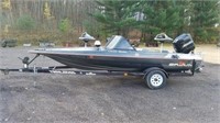 1991 Cajun Bass/Ski boat, motor & trailer