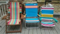 Beautiful lot of 6 beach chairs