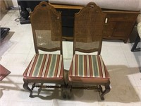 LOT OF 2 CANE CHAIRS