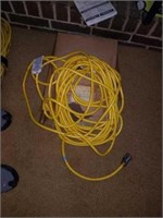 Heavy duty yellow extension cord