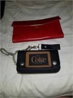 Woman and man's wallet coca cola