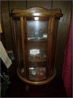 Curio cabinet with contents