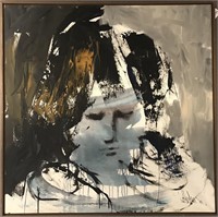 Gino Hollander (1924 - 2015) Oil Untitled Portrait