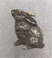 Russian Gold and Silver Rabbit Charm