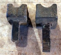 2 Hardy blacksmith bottom round swages - 1 groove