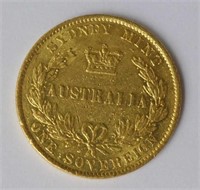 Rare Sydney 1861 Type 2 gold sovereign