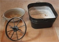 metal wheelbarrow wheel - 16" dia width 1.5" axle