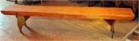 wooden bench 94.5" l x 11.75" w x 19.5" h