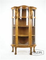 Reproduction Bowfront Curio Cabinet