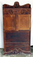 wooden cabinet, reworked piece, one door locked