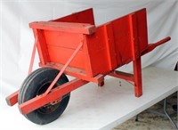 wdn wheelbarrow w/rubber tire, ol 60", ow 25.5",
