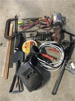 Tools Jumper Cables and Oil Pump  Air Hoses