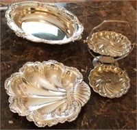 3 Unmatched Silver Plate - Oval Serving Bowl 16"