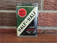 Vintage Half-Half Tobacco Can