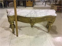 GOLD MARBLE TOP STAND