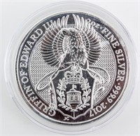 Coin 2017 Griffin of Edward  2 Troy Ounce Silver