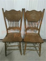 Vintage Oak Carved Chair