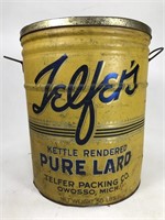 Vintage Telfer Lard large can