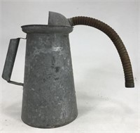 Galvanized oil canister