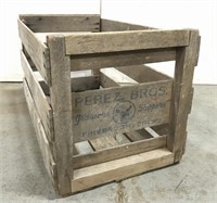 Vintage Perez Bros. produce crate
