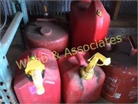 assorted fuel cans
