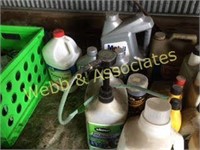 assorted oils and lubricants