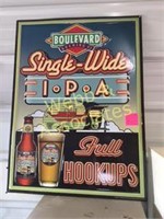 metal Boulevard beer sign