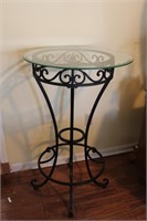 Cast Metal High Top Bistro Table with Beveled
