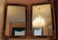 Pair of Framed Decorator Mirrors, Gilded and