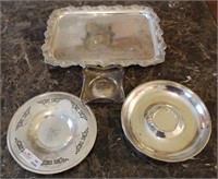 4 Unmatched Silver Plate - English Serving Tray