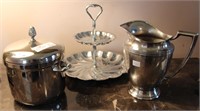 3 Unmatched Silver Plate - Ice Bucket / Water
