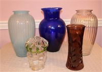 5 Unmatched Vase - Cobalt 13" / Light Blue 12