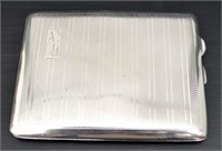 Vtg Sterling Silver Cigarette Case 138g