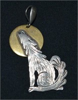 Sterling "Howling At The Moon" Pendant