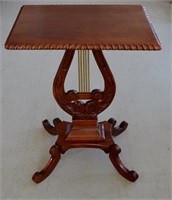 Mahogany Harp Accent Table c1920's - 50's
