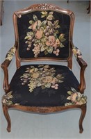 Vtg Upholstered Parlor Chair