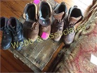 3 pair work boots