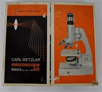 Vtg Carl Wetzlar 900x Microscope Kit