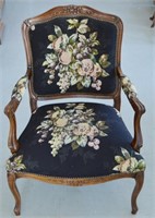 Vtg Upholstered Parlor Chair