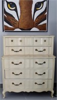 French Provincial Chest On Chest Dresser