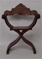 Renaissance Revival Savonarola Scissor Chair