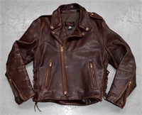 Vtg Natal Leather Motorcycle Jacket sz 46