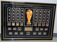 Soccer World Cup France 1998 Team Pins Framed