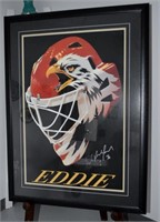 Eddie Belfour Signed Hockey Poster Chicago BH