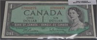 1954 Canada Beattie Raminsky $1 Dollar Note