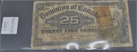 Dominion of Canada 25 cent 1900 Shinplaster